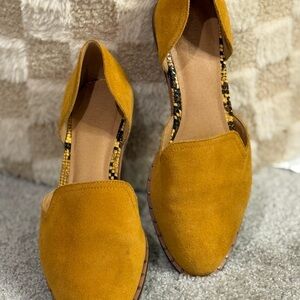 Crown Vintage Mustard Suede Flats